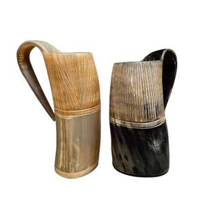 Taza de Cuerno Ecológica Hecha a Mano, Taza Vikinga Natural para Beber Cerveza, Sidra, Cerveza Alemana, Vino y Regalos, Disponible con un Atractivo Empaque - Product Image 5
