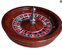 Meilleures roues de roulette en cuir de casino de 32 pouces, bois massif de haute qualité pour casino professionnel avec boule de roulette offerte