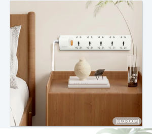 Regleta de Enchufes PRIMA 13A con 10 Tomas, 2 Puertos Tipo C y 2 Puertos USB, Protección Contra Sobrecargas, para Oficina y Hogar, Venta al por Mayor de Fábrica - Product Image 1