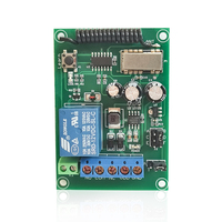 Télécommande sans fil 433 Mhz, Module de récepteur 433 Mhz, pour transmetteur de code d'apprentissage, télécommande DC 12-38V, relais 1CH