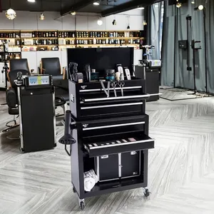 Chariot de Rangement Mobile pour Outils, Salon de Beauté, Coiffeur, Tatoueur – Meuble Métallique Démontable à 8 Tiroirs et 4 Roues avec Poignée - Product Image 4