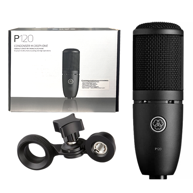 P120 Large-diaphragm Cardioid Condenser Microphone for Vocals Speech and Instrument Recording in Project Studios Home Recording