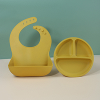 Ensemble d'alimentation pour bébé, facile à nettoyer, sans Bpa, de qualité alimentaire, en Silicone étanche