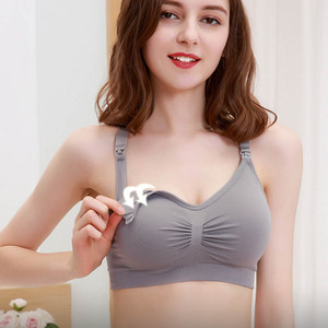 Reggiseno Premaman e <span class=keywords><strong>Allattamento</strong></span> Premium da Donna Senza Ferretto con Chiusura a Clip, Traspirante in Cotone, Spalline Larghe, Prezzo di Fabbrica - Product Image 1
