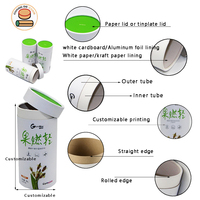 Emballage de chaussettes en carton biodégradable en forme de cylindre Boîte-cadeau Couvercle estampé en relief Feuille d'or Tube de papier de stratification mat