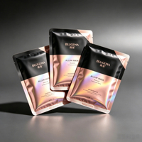 Sachet d'emballage givré pour masque facial, emballage individuel pour cosmétiques, sachet en aluminium pour masque facial, impression numérique