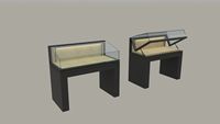 Vitrine murale pour bijoux avec éclairage LED, design écologique pour les bijouteries et les kiosques