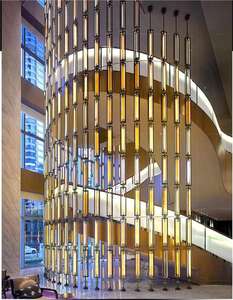 Décoration murale en verre sculpté avec lumière LED, design Art Déco, montage au plafond, décoration intérieure, promotion <span class=keywords><strong>Homedeco</strong></span> - Product Image 2