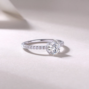 MECYLIFE 925 argento Sterling anello di fidanzamento classico solitario Design rotondo taglio cubico zirconi anello in argento gioielli per donne 2025 - Product Image 2