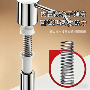 Tube d'extension pour distributeur de savon en acier inoxydable, argent brillant, gris bronze, installation facile, type perforation - Product Image 1