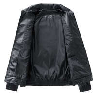 Veste en cuir PU pour homme, nouvelle collection automne, col montant, fermeture éclair sur le devant, qualité supérieure