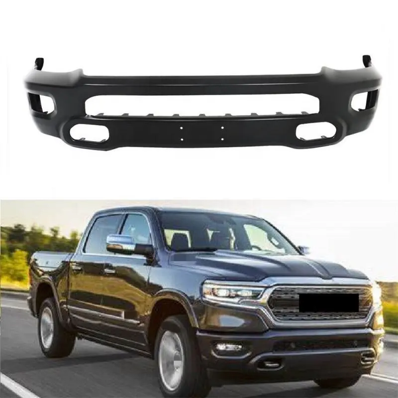 Stahl-Schwarz-Frontalaufstoßstange Frontstange Grundierungsstoßstange Frontstoßstange für Dodge RAM 1500 2019-2022 Ram 2500 3500 Stahl Wit 30 Sets