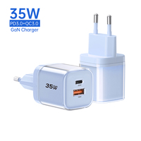 Adaptateurs de chargeur rapide USB-C portables Tommox 35 W, chargeur mobile multifonction type C en cristal pour téléphone portable
