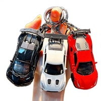 Lot de mini porte-clés modèles de voitures de sport en métal, légers, avec portes ouvrables, pendentifs de course, mousquetons, cadeaux fantaisie pour