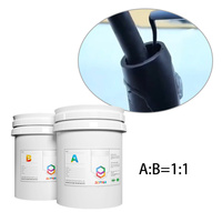 Composé d'empotage en polyuréthane époxy silicone noir transparent RTV hautement conducteur thermique en 2 parties