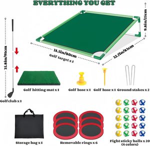 <span class=keywords><strong>Mini</strong></span> taille arrière-cour Velcro <span class=keywords><strong>jeu</strong></span> <span class=keywords><strong>de</strong></span> <span class=keywords><strong>golf</strong></span> ensemble Chipping Cornhole jeux avec club et balles collantes pour les golfeurs pelouse - Product Image 3