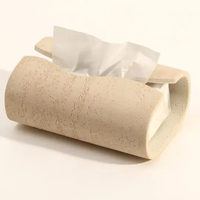 Stonekocc moderne pierre artificielle travertin forme géométrique boîte à mouchoirs créatif maison hôtel bureau papier boîte décoration
