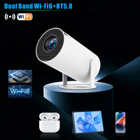 Mini projecteur portable d'extérieur HY300 PRO LED 1080P WiFi6 5.0 >5500 ANSI Lumens avec haut-parleurs intégrés et correction automatique de la distorsion trapézoïdale 30-130 pouces