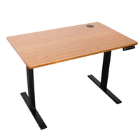 Bureau d'ordinateur de bureau électrique réglable en hauteur à double moteur et 2 pieds, avec fonction anti-collision, pour position assise-debout