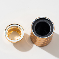 Tapón Magnético de Lujo en Forma de Cilindro para Perfumes, Tapones de Metal Pesado para Perfumes, Color Dorado Brillante de Alta Gama Personalizado para Perfumes