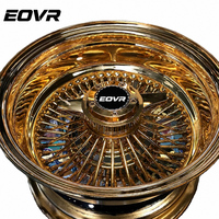 Jantes en fil chromé or de luxe personnalisées EVOR 72/100 à rayons multiples de 17 à 24 pouces pour Chevy Impala Caprice Buick Cutlass Lincoln