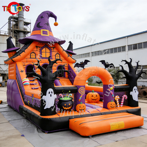 Castillo Inflable Gigante de Halloween, Combinación de Obstáculos, Trampolín, Juegos de Carnaval, Nailon, 10x5x3.5m, Capacidad para 10 Personas - Product Image 4