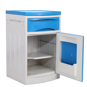 ABS <b>Bedside</b> <b>Table</b> With Drawer And Door Hospital <b>Table</b> For Medical Use - Product Image 1