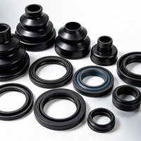 Pièces d'étanchéité en caoutchouc FFKM OEM de différentes formes noires pour machines de sécurité et applications industrielles