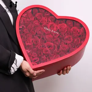 Zexwrap оптовая продажа высококачественных цветочных коробок в форме сердца для консервированных роз