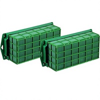 Échantillon Gratuit : Cage en Mousse Florale Verte, Grille Métallique Rectangulaire, Plateau pour Fixation de Fleurs de Table de Mariage, Fourniture DIY Réutilisable