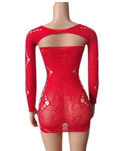 2024 ใหม่คริสต์มาสปาร์ตี้ชุดสองชิ้นตาข่ายเซ็กซี่<span class=keywords><strong>cappa</strong></span>และชุด - Product Image 6