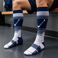 Chaussettes de hockey sur glace personnalisées, respirantes, élastiques, douces, confortables, durables, chaussettes de compression pour hommes pour l'entraînement sportif