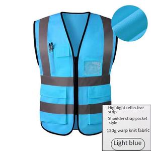 <span class=keywords><strong>Chaleco</strong></span> <span class=keywords><strong>de</strong></span> Seguridad <span class=keywords><strong>de</strong></span> Alta Visibilidad Personalizado con Logotipo para Hombre, con Bolsillos, Cremallera, Tiras Reflectantes, Color <span class=keywords><strong>Azul</strong></span> <span class=keywords><strong>Marino</strong></span> y Verde Reflectante - Product Image 6