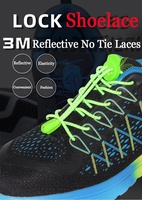 Lacets élastiques sans nœud personnalisables avec logo de marque, ronds, réfléchissants 3M, lacets élastiques pour chaussures, lacets de verrouillage