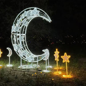 Luces LED Decorativas para Exteriores con Diseño <span class=keywords><strong>de</strong></span> Luna Creciente y Estrella, IP65, para Jardín, <span class=keywords><strong>Mezquita</strong></span>, Plaza, Iluminación Festiva Residencial - Product Image 5