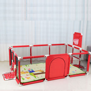 Corralito Valla Bebé Jugar Plegable Interior Niños Plástico Juegos Completos Corrales Para Bebes Corral Con soportes de baloncesto - Product Image 4