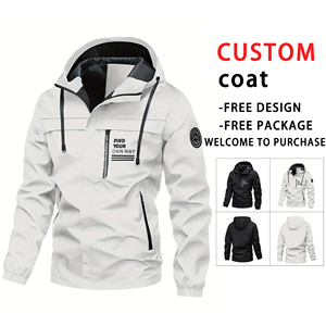 2025 Nhà Máy Trực Tiếp Áo Gió Người Đàn Ông Của Nước Chịu Mài Mòn Giữa Chiều Dài Đứng Áo Khoác Kích Thước Dây Kéo 3XL Mùa Xuân Mùa Thu Ngoài Trời Giản Dị Áo Khoác - Product Image 1