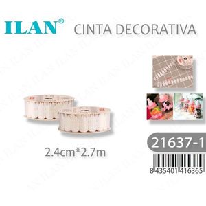 ริบบิ้นตกแต่ง Ilan ขนาด 2.4 ซม. x 2.7 ม. สำหรับงานประดิษฐ์และตกแต่ง - Product Image 3