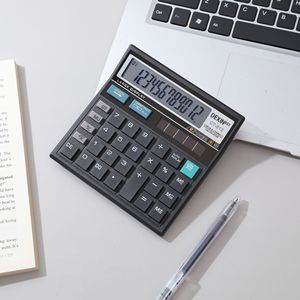 Calculadora de Escritorio Denmst CT-512 de 12 Dígitos, Doble Alimentación, Energía Solar, para Negocios, Oficina, Contabilidad Financiera - Product Image 4