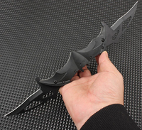 Couteau de survie pliable tactique de haute qualité en acier inoxydable à double lame pour le camping en plein air, la chasse et la survie