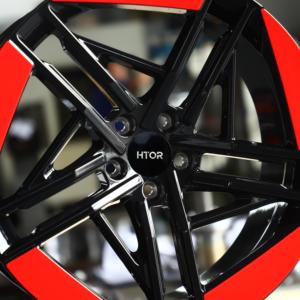 Jantes forgées aérodynamiques HTOR Custom 19x8.5 20x9 21x9.5 22x10 5x114.3 Noir Brillant Rouge pour SU7 Max 001 FR Polestar 4 Eletre R+ - Product Image 5