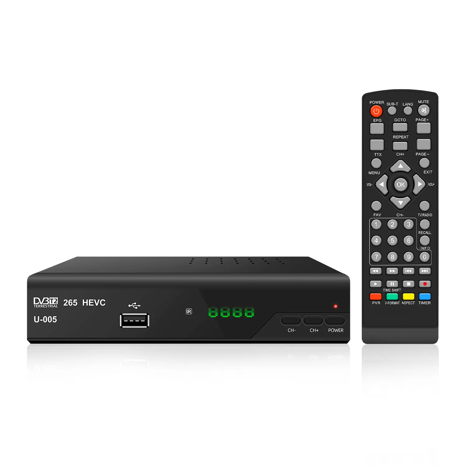 Prezzo del produttore DTT Decoder H265 H264 TV Box 1080P Full HD DVB T2 ricevitore TV digitale per il mercato spagna