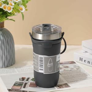 Gobelet isotherme en acier inoxydable 710 ml avec manchon en silicone pour les voyages, design minimaliste - Product Image 6