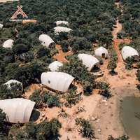 Tente de safari en forme de cocon Kawagebo Kamp, luxueuse, durable, imperméable, pour la côte sauvage, idéale pour les centres de villégiature et les hôtels