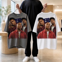 Nouveau T-shirt ample grande taille pour homme, imprimé style urbain, 100% coton respirant, coupe décontractée, T-shirt à manches courtes pour homme et femme