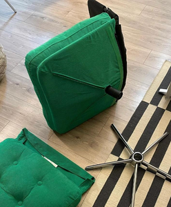 Poltrona Lounge Imbottita dal Design Moderno, Sedia Girevole per Hotel, Soggiorno e Camera da Letto, Arredamento Verde - Product Image 5