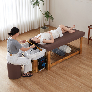 Keramikwaschbecken für Schönheitssalon, Massageliege, Haarwaschstuhl, Thai-Shampoo-Stuhl, Wassertherapie, japanisches Kopf-Spa-Bett aus Holz - Product Image 3
