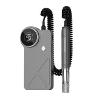 Nouvelle perceuse électrique sans brosse de lime à ongles d'acier inoxydable 85w avec la polisseuse à ongles à piles d'e-file de poignée mince de pro