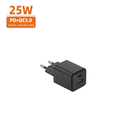 Pengisi daya Cepat 25W 20W GaN USB Tipe C, pengisi daya ponsel QC 3.0 untuk iPhone 15 14 13 12 Pro Max Mini iPad