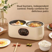 Cuisinière électrique multifonctionnelle à double cuve, marmite intelligente tout-en-un et cuiseur à riz pour la cuisine domestique